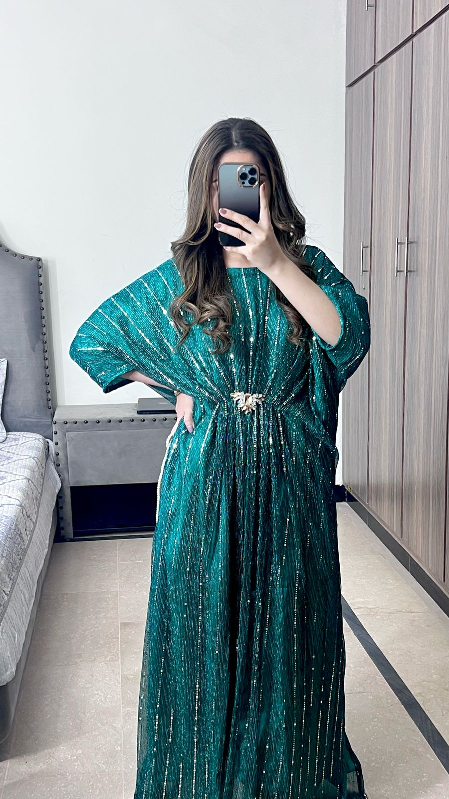 C Green Moonlight Kaftan