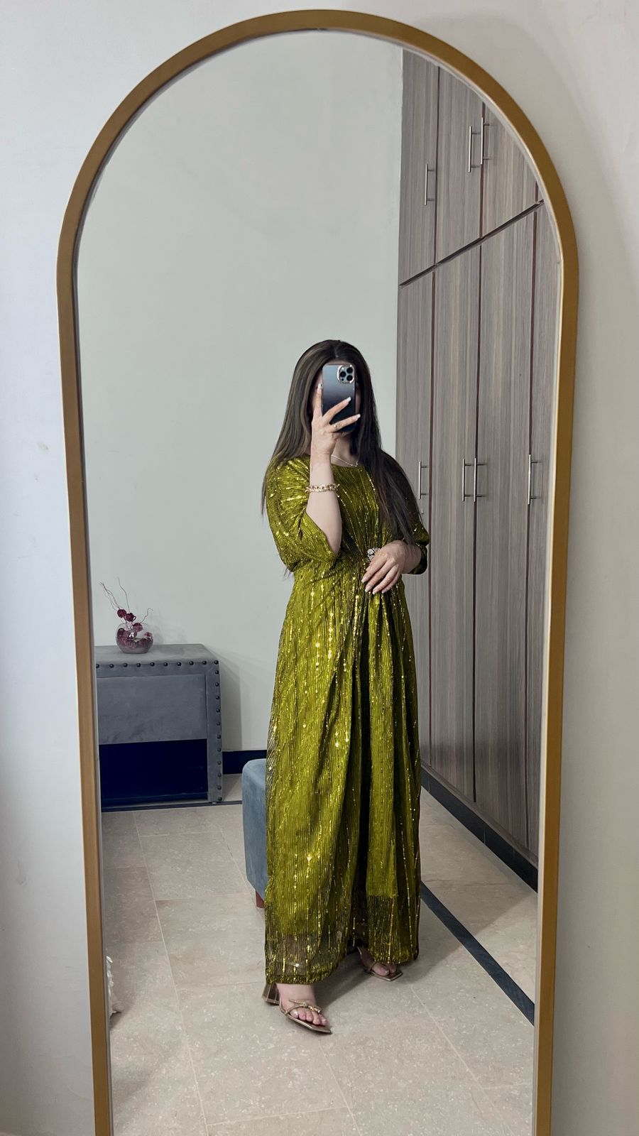 Mehndi Green Moonlight Kaftan