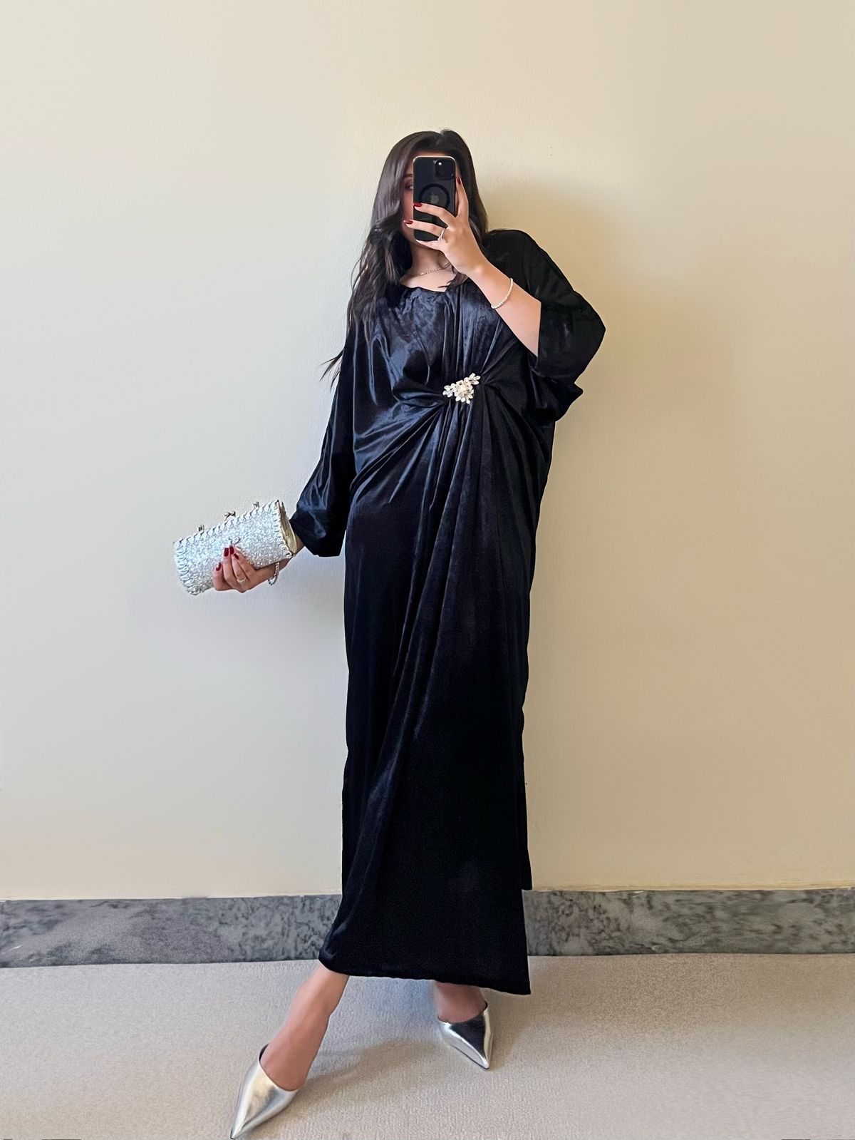 Black Velvet Kaftan