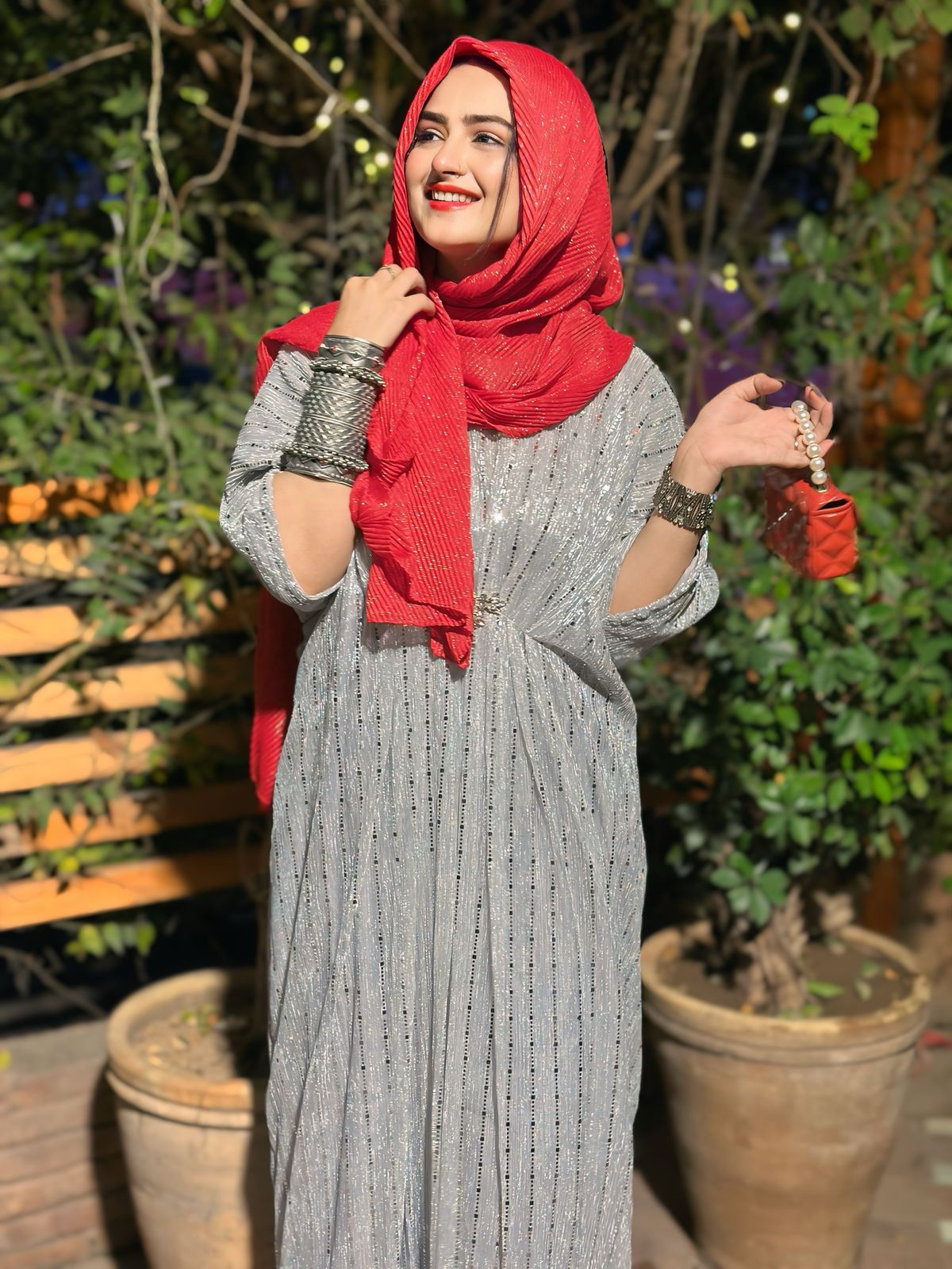 Ice Blue Moonlight Kaftan