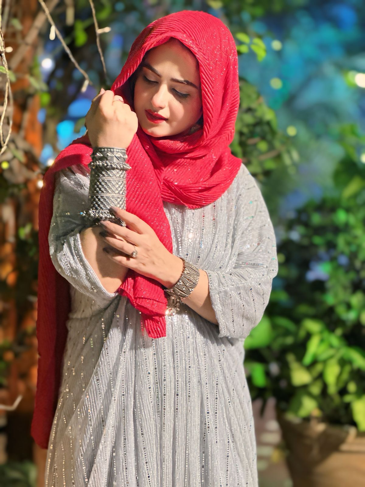 Ice Blue Moonlight Kaftan