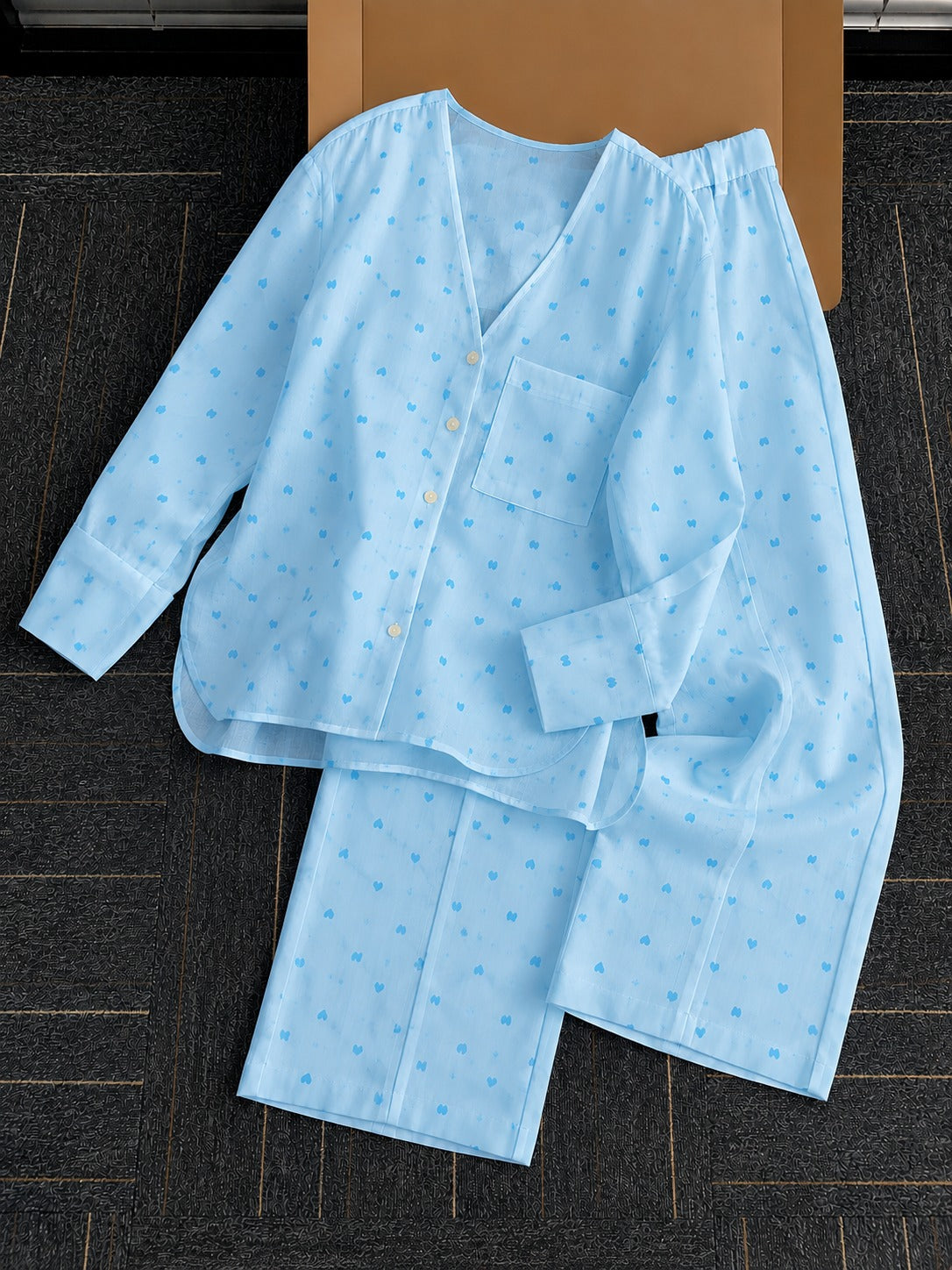 BARBARY V-NECK CO-ORD SET'S SBSVPJ-01
