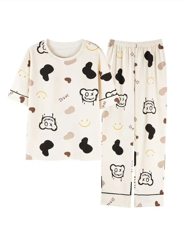 CREAM BEAR PJ Suit