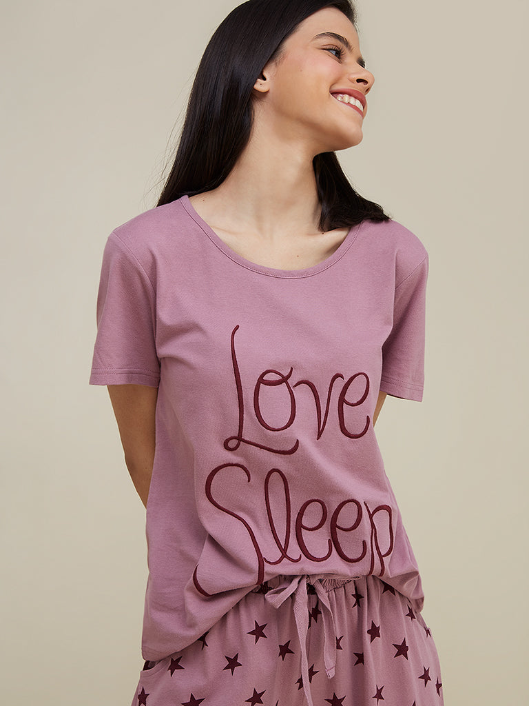 Love Sleep Printed Night Suit