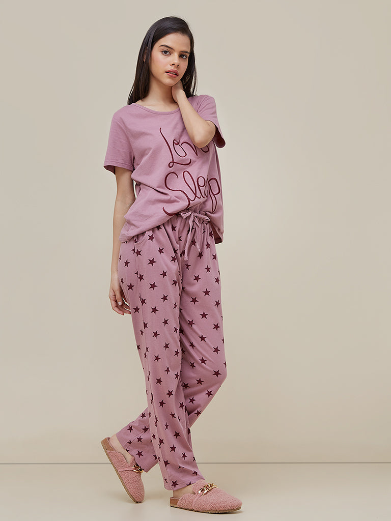 Love Sleep Printed Night Suit