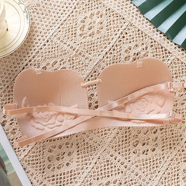 Buy 1 Get 1 Free Light Padded Cute Strapless With Free Invisible Straps Strapless bra 3D20024 (suitable for small cup size)