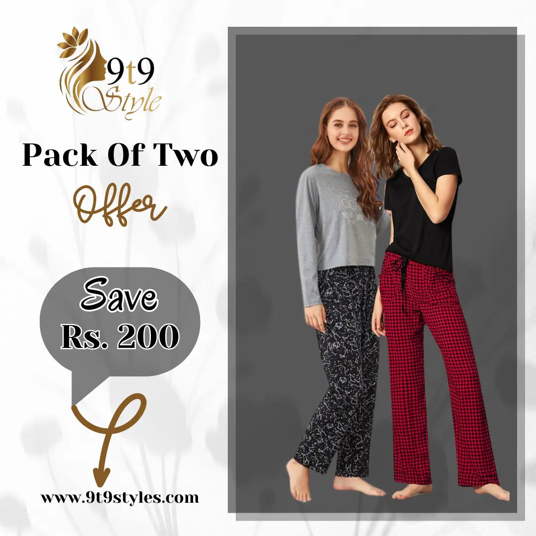 Pack Of Two Printed Pajama Night Suit Set 18