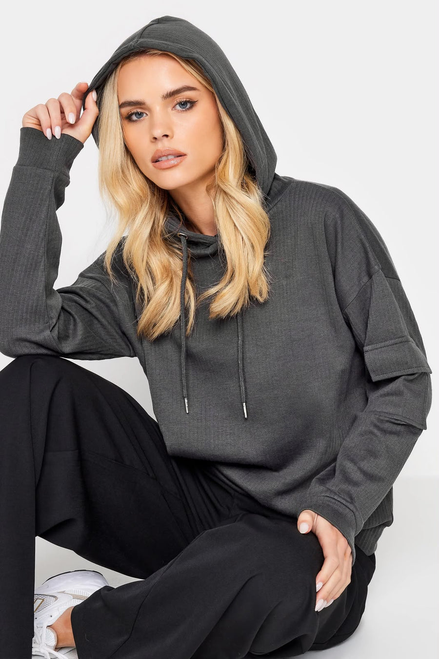 Plain Charcoal Hoodie for women’s