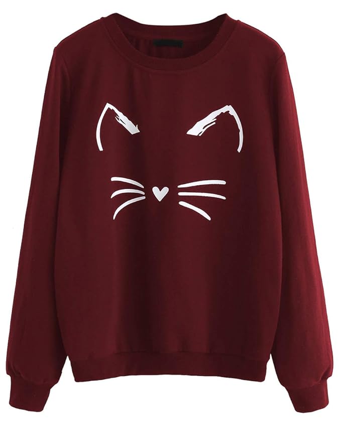 Maroon Cati Printed Sweatshirt For Women