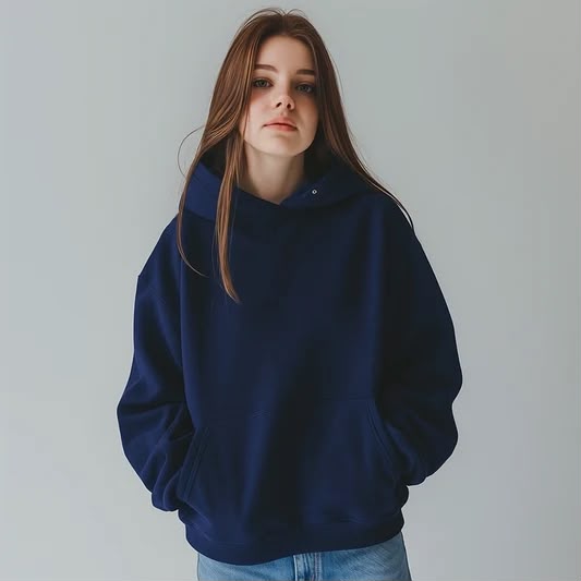 Plain Navy blue Hoodie for women’s