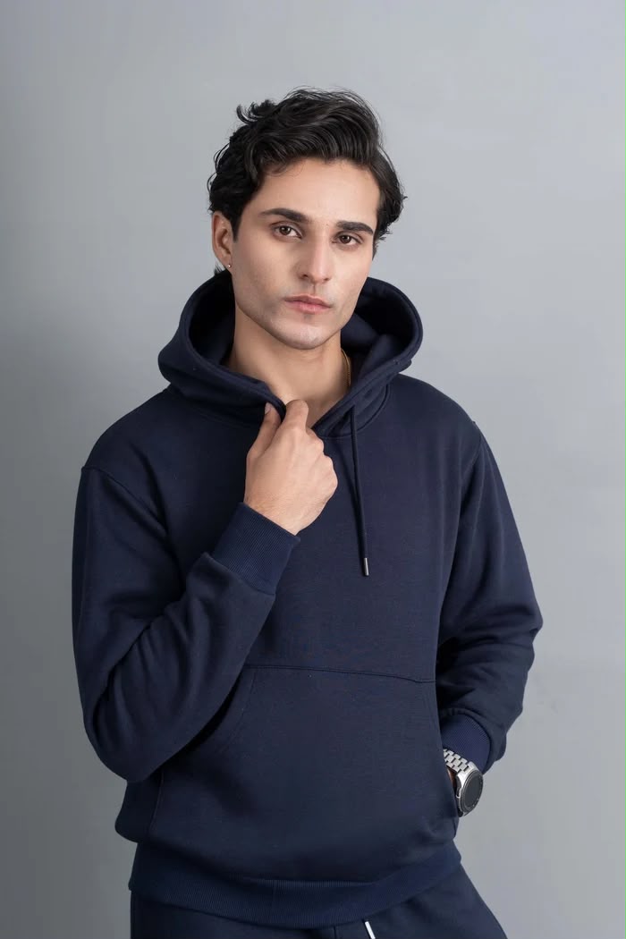 Plain Navy blue Hoodie for men’s
