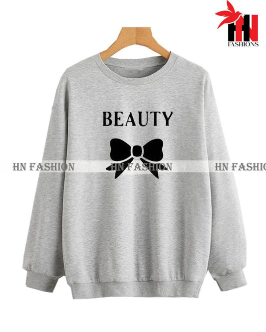 Grey Beauty Printed Sweatshirt