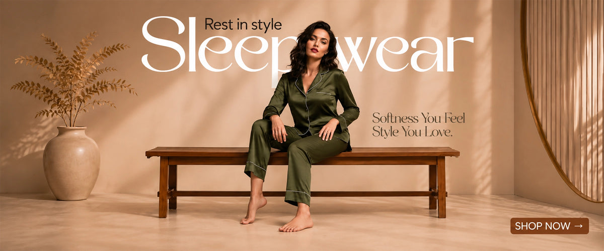 Rest in style. Shop silk night suits.