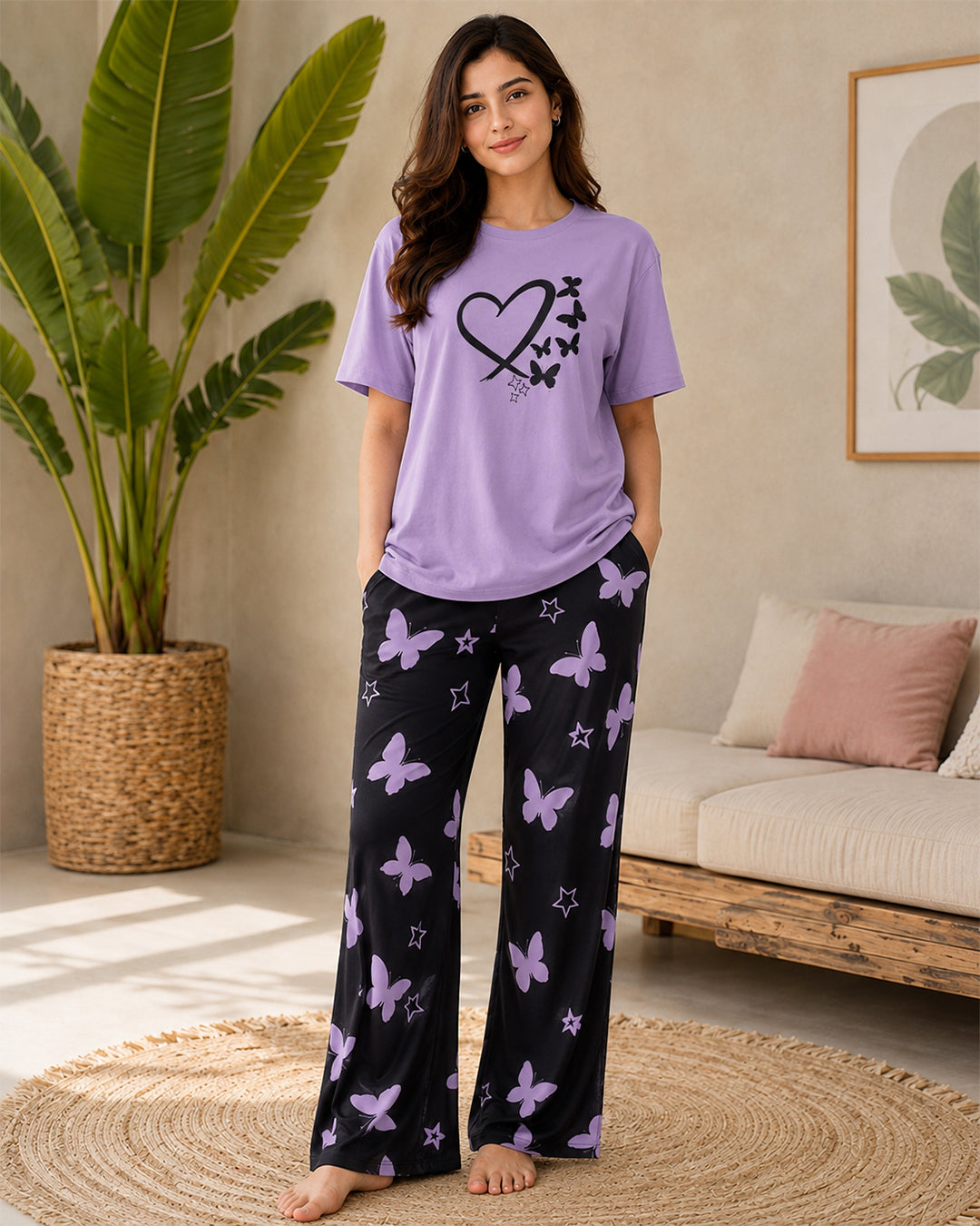 Butterfly Purple PJ Suit