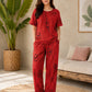 HN-RED RING CAPRI PRINTED NIGHT SUIT