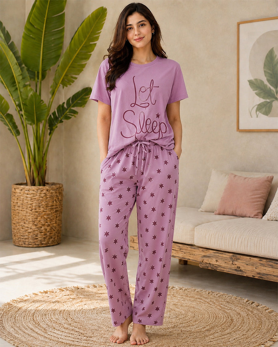 Love Sleep Printed Night Suit