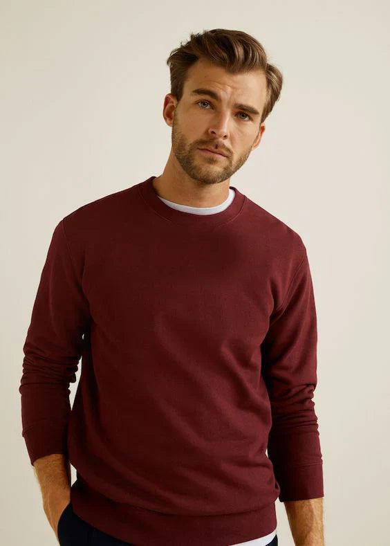 PREMIUM PLAIN SWEATSHIRTS - MAROON