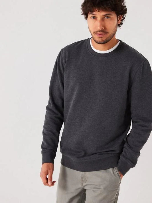 PREMIUM PLAIN SWEATSHIRTS - CHARCOAL