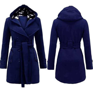 Women Long Coat Blue