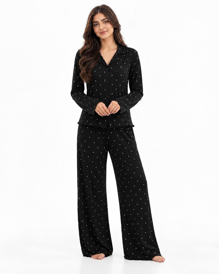BELLAVISTA- Ivory Dream Doted Set - Black