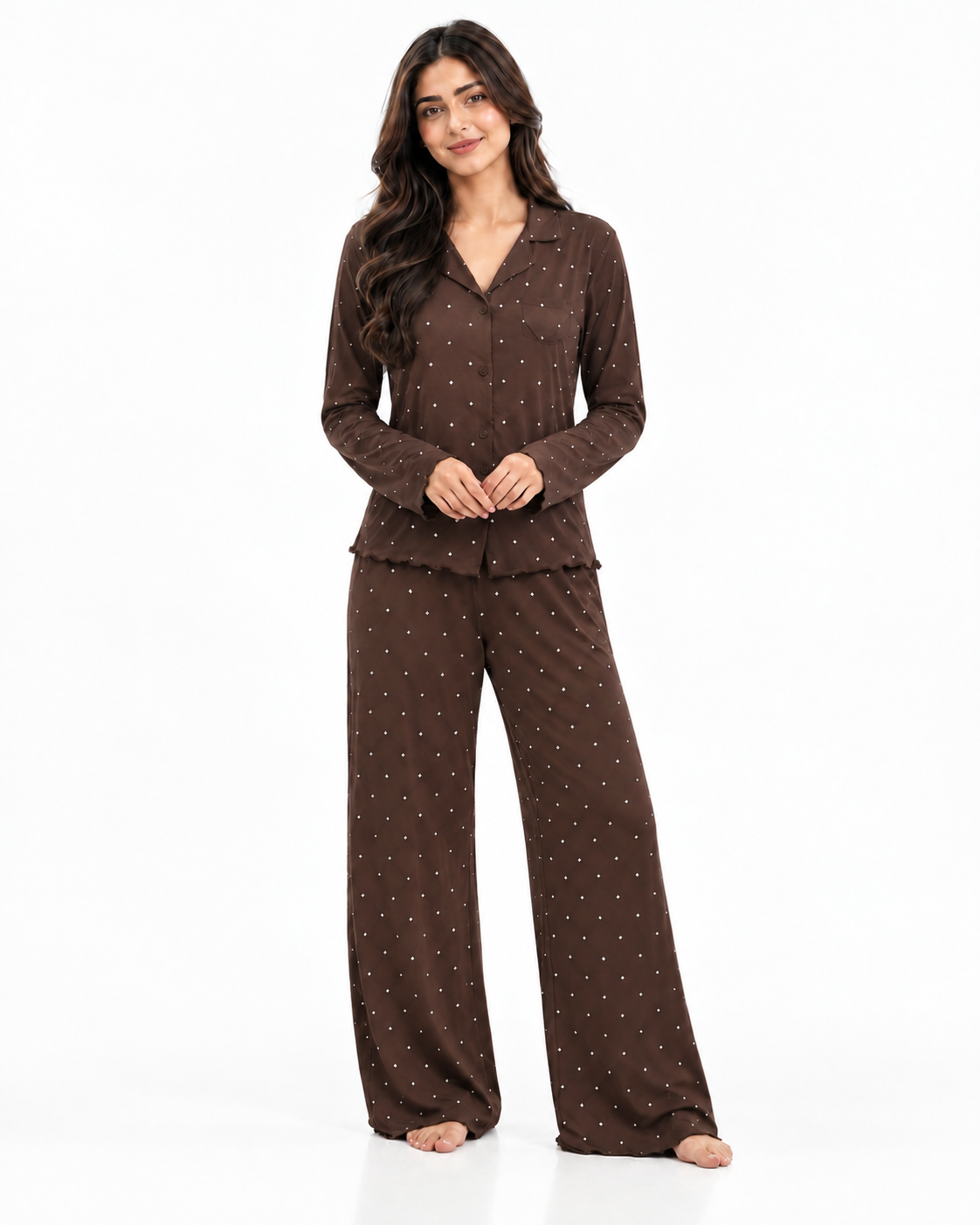 BELLAVISTA- Ivory Dream Doted Set - Mocha