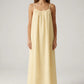 STUNNING BACKLESS MAXI DRESS - BUTTER YELLOW