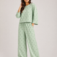Women's Premium Barbary Fabric Sleepwear Set – Loose Trouser & Short Tee SBSPJ-05