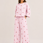 Women's Premium Barbary Fabric Sleepwear Set – Loose Trouser & Short Tee SBSPJ-04