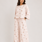 Women's Premium Barbary Fabric Sleepwear Set – Loose Trouser & Short Tee SBSPJ-03