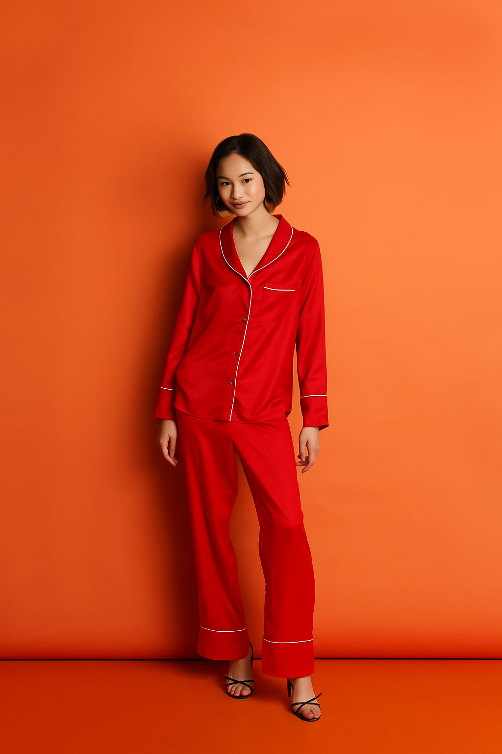 Silk Button Down - Redwine