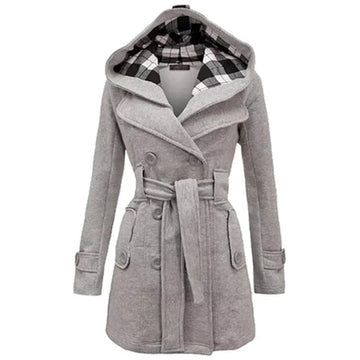 Women Long Coat Gray