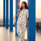 K K Flower Printed Night Suit