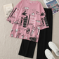 SR-PLANET PRINTED PJ SUIT - PINK