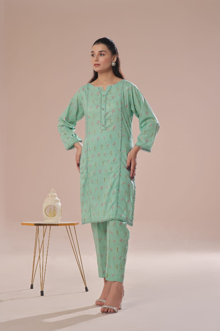 Ready To Wear Printed Cotton Co-Ords Sets 2Pcs