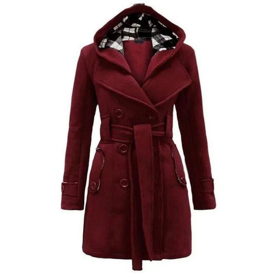 Women Long Coat Mahroon