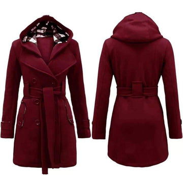 Women Long Coat Mahroon