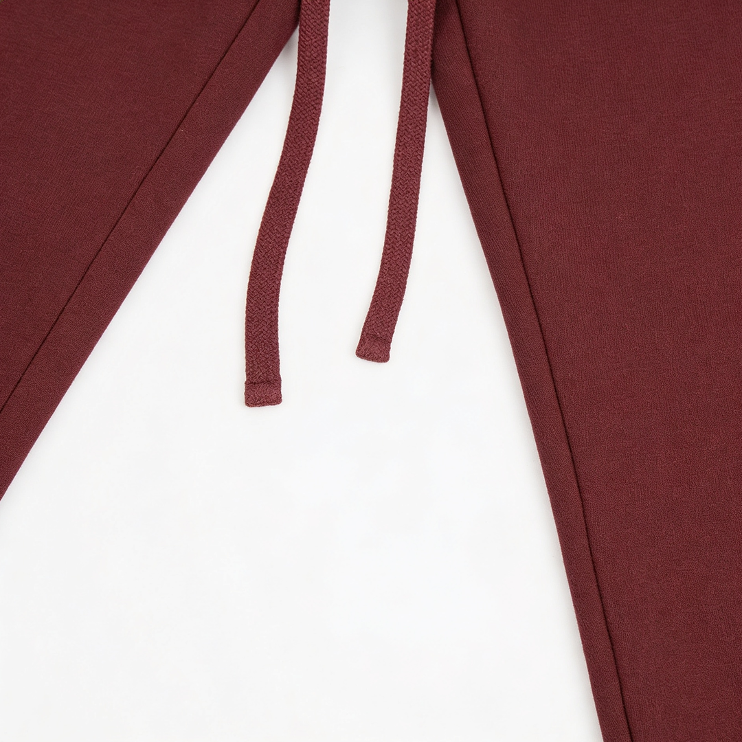 Wide Pull-On Trouser | Burgundy