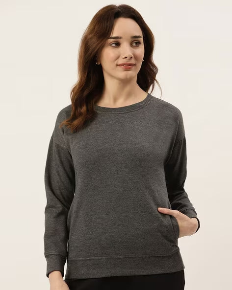 PREMIUM SWEATSHIRTS FOR WOMEN - CHARCOAL