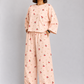 Women's Premium Barbary Fabric Sleepwear Set – Loose Trouser & Short Tee SBSPJ-11