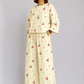 Women's Premium Barbary Fabric Sleepwear Set – Loose Trouser & Short Tee SBSPJ-06