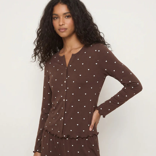 BELLAVISTA-Ivory Dream Set (Heart Printed) - Mocha