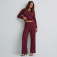BELLAVISTA-Ivory Dream Set (Heart Printed) - Maroon