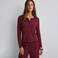 BELLAVISTA-Ivory Dream Set (Heart Printed) - Maroon