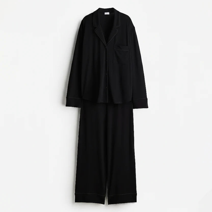 Luxury Black  Sleep Set Linen