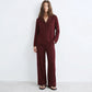 Luxury Maroon Sleep Set Linen