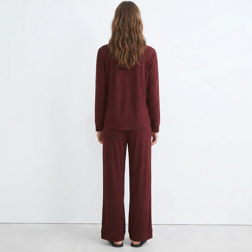 Luxury Maroon Sleep Set Linen