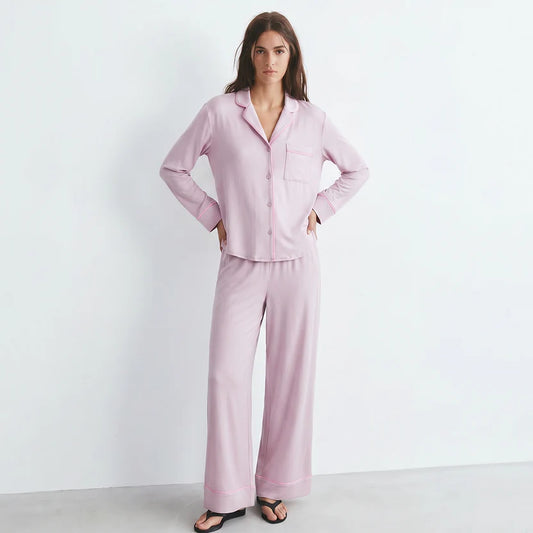 Luxury Blush Pink Sleep Set Linen