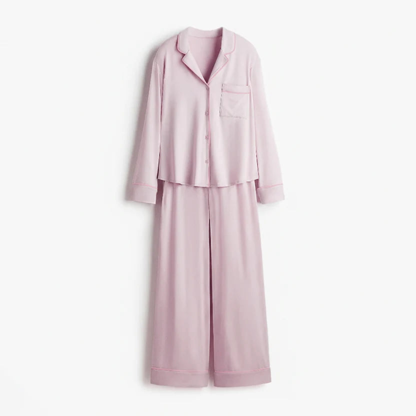 Luxury Blush Pink Sleep Set Linen