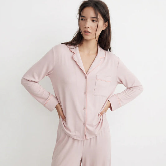 Luxury Dusty Pink Sleep Set Linen