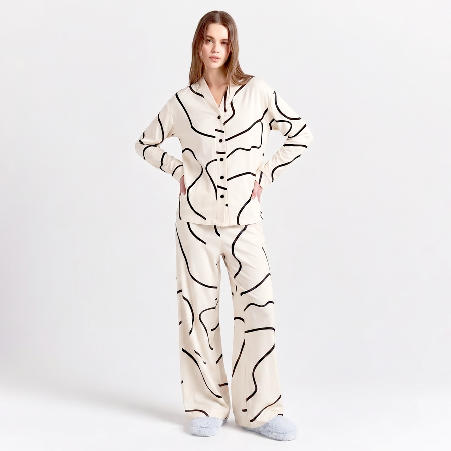 Soft Cotton Lounge Set - Abstract Muse